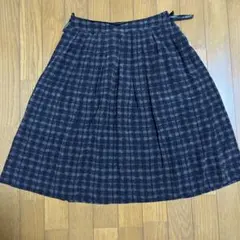 日本製★シルク★バーバリーロンドン　フレアスカート　レア柄　36
