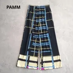 【PAMM パム】美品 24AW ロビンソンチェックのプリーツパンツ ワイド