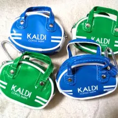 【新品４点セット】カルディ KALDI レトロスポーツバッグ カラビナ付き