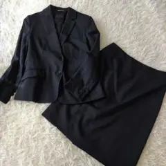 エヌライン プレシャス n-line スカート スーツ Lサイズ ストレッチ 黒