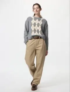 【超美品】ユニクロ UNIQLO フラッフィクルーネックセーター XS グレー