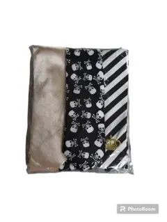 新品未使用 ネクタイ3本セット ゴールドサテン スカル ストライプクラウン