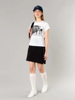 ✨極美品✨未使用✨アニエスベー　コットンフリーススカート　スナップシェルボタン