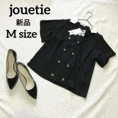jouetie クリレックハーフスリーブジャケット 黒 M 半袖 ダブルボタンのサムネイル