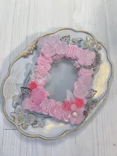 【11】ピンク バラ ホイップデコ トレカケース サイズB8