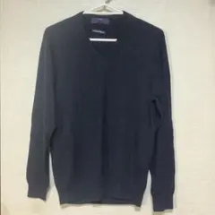 パーソンズ　フォーメン　サイズL 濃紺　Vネックセーター　薄手　カシミヤ入