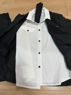 男の子　フォーマルスーツ　無地ブラック　卒業　入学式　160 4点セット