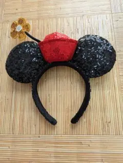 ディズニー　ミニーカチューシャ　スパンコール