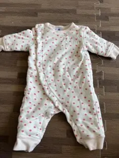 プチバトー　水玉　ピンク　コート　カバーオール　ロンパース 6m 67cm