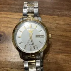 SEIKO 5 セイコー5 自動巻き シルバー×ゴールド 動作未確認 ジャンク