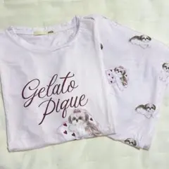 新品　ジェラートピケ　シーズー　犬　セットアップ　パジャマ　ルームウェア　ピンク