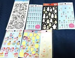 シールまとめ売り　雪だるま　雪だるまシール　キラキラシール　おみくじシール
