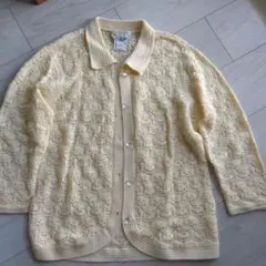 Talbots クリーム色 カーディガン M
