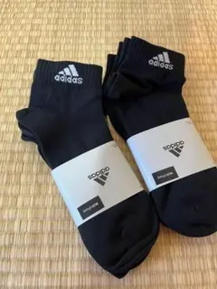 【新品】adidas ブラック クルーソックス M(25-27cm) 全6足