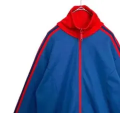 【激レアカラー 入手困難】adidas トラックジャケットL 青 赤 古着