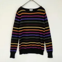 MACKINTOSH PHILOSOPHY　マルチボーダー柄長袖ニット Mのサムネイル