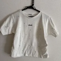 INGNI ストーン装飾 ホワイト Tシャツ