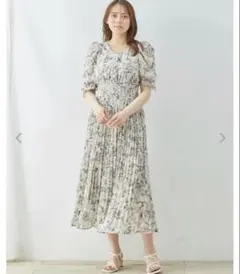 INGNI花柄 プリーツ ロングワンピース