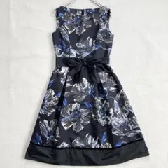 極美品✨M'S GRACY　ノースリーブワンピース　花柄　ベルト　Aラインのサムネイル