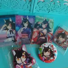 た*い様 大神ミオ シール・ラバーストラップ・缶バッジ・カード３種セット ホロラ