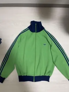 80s デサント製　adidas トラックジャケット　グリーン　サイズ　4号
