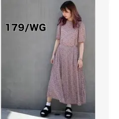 【179/WG】小花柄 楊柳 ワンピース 半袖 ロングワンピース