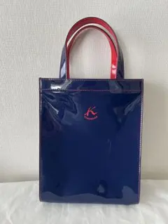 キタムラ　エナメルビニールトートバッグ