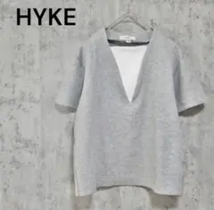 HYKE ハイク　Vネックバイカラー半袖カットソーのサムネイル