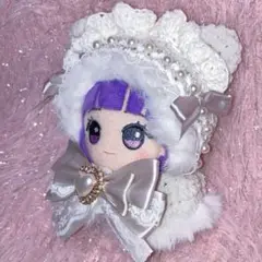 ちびぬい　ちびぐるみ ぬい服 猫耳 ケープ かぎ編み　10cm