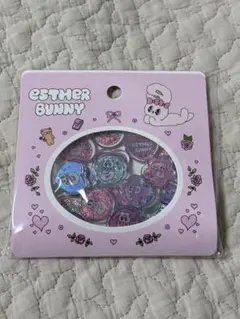 エスターバニー おはじき シール　ピンク　おはじき風シール