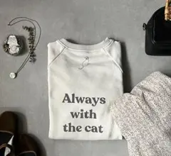 【kubosanmadeコラボ】NARU(ナル) ねこプリントプルオーバー