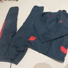 adidas ウィンドブレーカー ネイビー/レッド