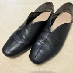 値下　レディース　パンプス　美品　フラットシューズ　バブーシュ　23.5 3E