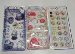 ウォーターインシール＆おはじきシール3枚セット