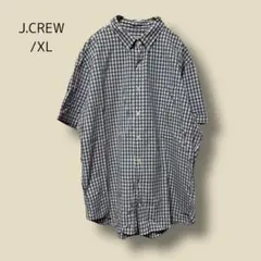 a240　【J.Crew】　半袖　シャツ　XL　ギンガムチェック　マウリシャス製のサムネイル