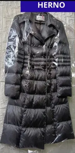 HERNO ヘルノダークグレーダ ブルブレスト ロングコートM美品