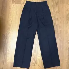 スラックス　ブラック ワイドパンツ　L