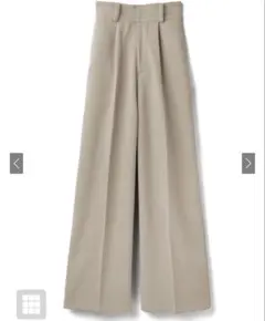 センタープレスワイドタックロングパンツ[gm615]