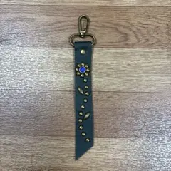 スタッズキーホルダー　本革　黒　ハンドメイド　アメカジ HTC CALEE 風