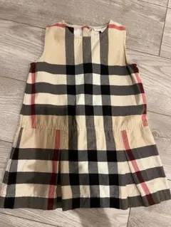 Burberry チェック柄 半袖ワンピース 6Y - メルカリ