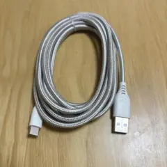 新品・未使用 シルバー USB Type-C 充電ケーブル 約3m