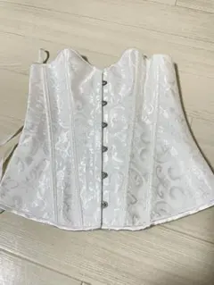 ホワイト コルセット レースアップ