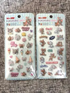 トムとジェリー　ぷくぷくシール2種