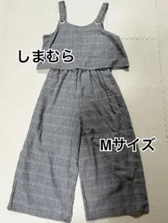 【美品✨】しまむら チェック柄 キャミサロペット Mサイズのサムネイル