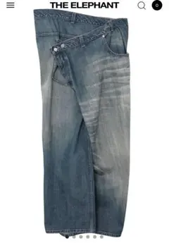 ORIMI OVERLAP BUGGY DENIM PANTS