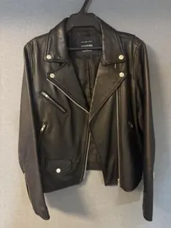 本革　ブラック ラムレザー ライダースジャケット