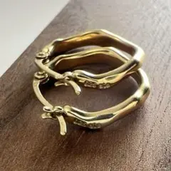定価3.6万【ete】ポスト18k×10kクレール カット フープ ピアス trim_fce_item6231cb922a847.jpg