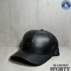 【海外限定】 ドジャース 9FORTY M-CROWN PUレザー キャップ ③