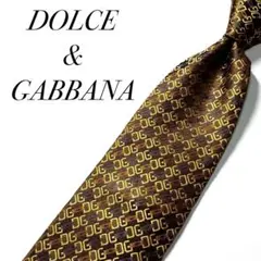 4172✨極美品✨ドルチェ&ガッバーナ ネクタイ 総柄 チェーン DG柄 ロゴ