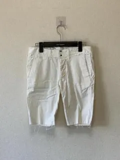 美品　DSQUARED2 ４６ホワイト デニム ショートパンツ ハーフパンツ 美品 DSQUARED2 46ホワイト デニム ショートパンツ ハーフパンツ